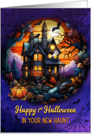 First Halloween in New Haunt Spooky Haunted House card
