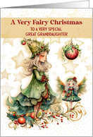 Great Granddaughter Fairy Christmas Greetings card