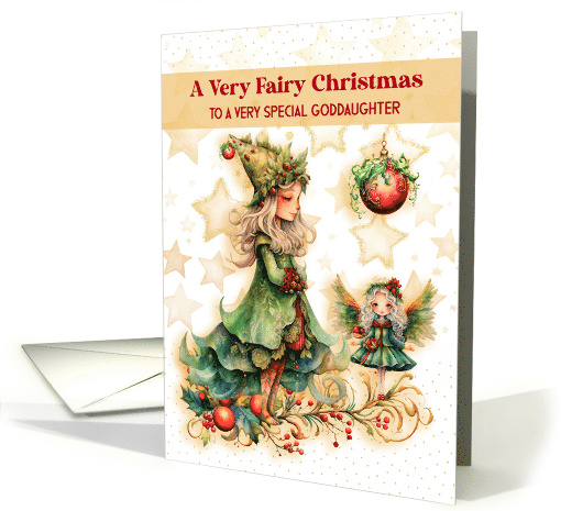 Goddaughter Fairy Christmas Greetings card (1809964)