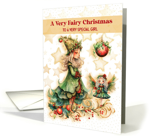 To Special Girl Fairy Christmas Greetings card (1809978)