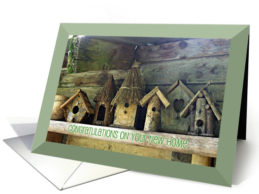 New Home Congratulations House Warming Birdhouses card (796194)