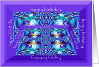 Fractal Framework Fantasy Birthday card