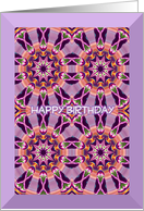 Happy Birthday Colorful Mandala Kaleidoscope card