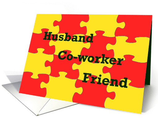 Happy Father's Day Puzzle to Co-worker Husband card (807215)