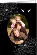 Spiderwebs Happy Halloween Photo Card