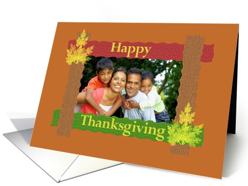 Fall Leaves and Autumn Colors Happy Thanksgiving Photo card (850984)