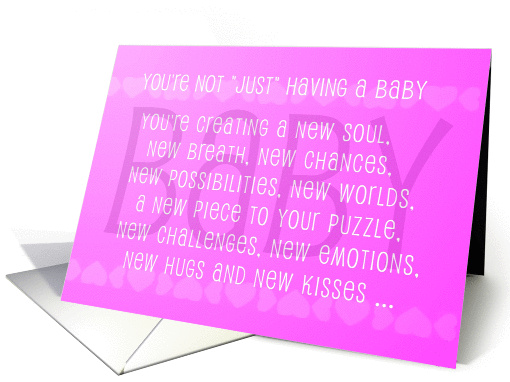 Pink New Baby Girl Sentimental Greetings card (856857)