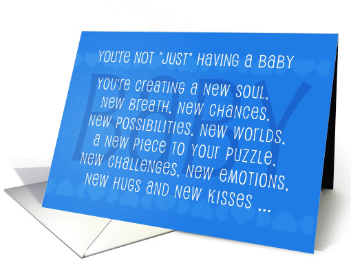 Blue New Baby Boy Sentimental Greetings card (856860)