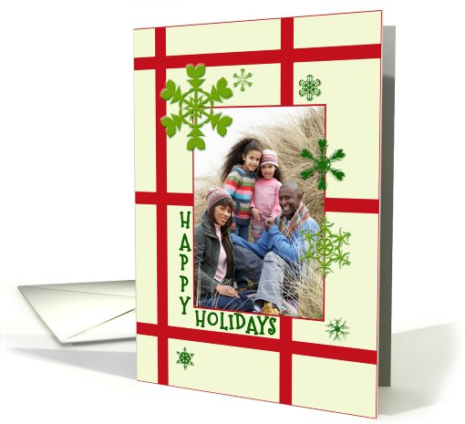 Snowflakes in the Window Happy Holidays Photo card (875967)