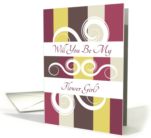 Will you be my Flower Girl Invitation,  Sophisticated Colors card