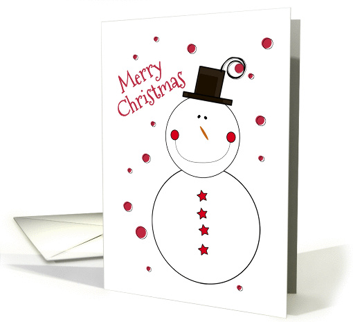 Merry Christmas Happy Snowman card (889748)