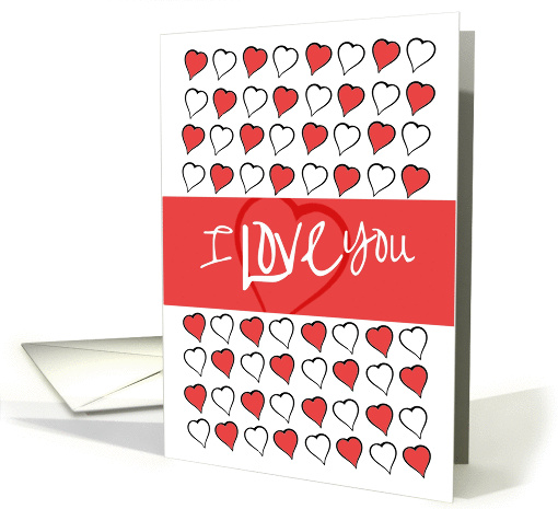 Happy Valentine's Day I Love You Lots of Hearts card (893374)