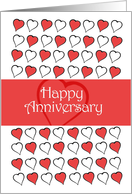 Happy Anniversary Lots of Hearts card