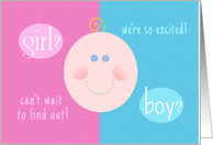 Baby Gender Reveal Party Invitation Girl or Boy? card