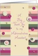 Thank You to my Administrative Assistant Modern Stripes card