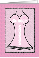 Cancer Sucks Breast Cancer Pink Dress for Support card