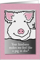 Humorous Pig Thank You card