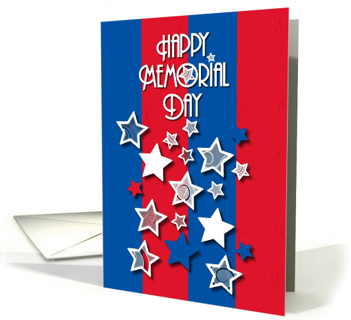 Happy Memorial Day Bold Stars and Stripes card (933839)