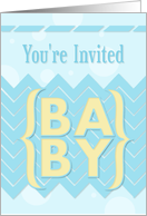 Baby Shower Invitation Boy Blue and Yellow card