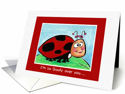 Goofy cartoon Lady Bug, funny card (1079842)
