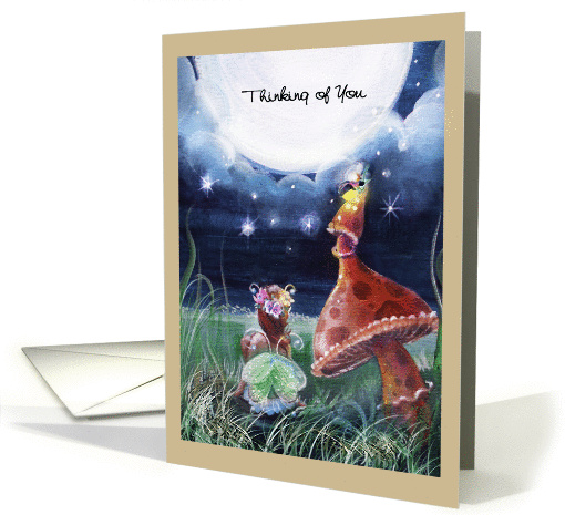 Thinking of You, faery and firefly card (1106606)