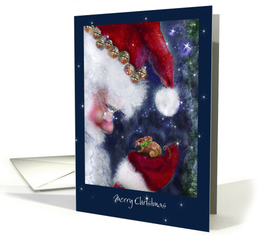 Santa and Mouse, Merry Christmas card (1182966)