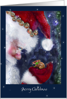 Santa and Mouse, Merry Christmas card