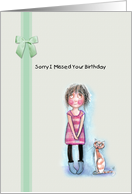 Belated Birthday, Sorry card
