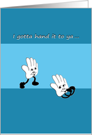 Cartoon hands , Congratulations, well done! card