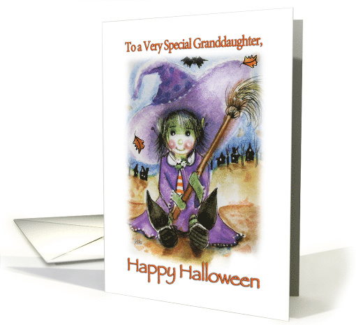 To Granddaughter, Little Witch for Halloween card (1488902)