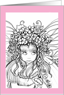 Color-Me Garden Fairy, Blank card