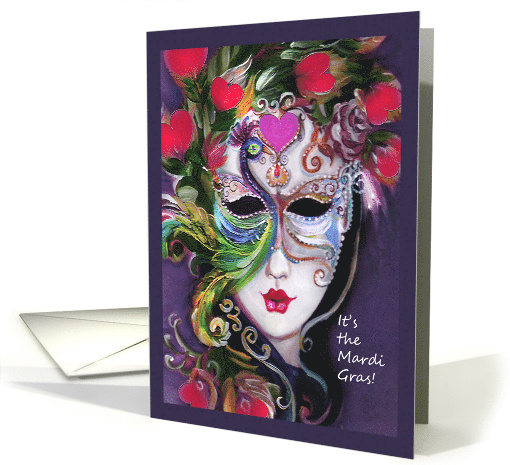 Masked Lady, Mardi Gras card (1514634)