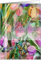 Easter Tulips & Butterflies for Daughter card