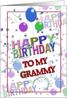 Colorful Birthday to Grammy card