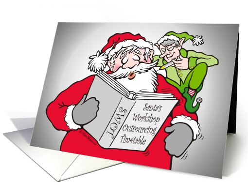 Sleepy Outsourcing Santa card (811696)