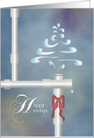 Plumbing Pipes Christmas Tree card