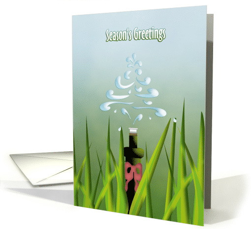 Lawn Irrigation Season's Greetings card (1029077)
