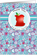 Apple Core Pre School Teacher Thank You card