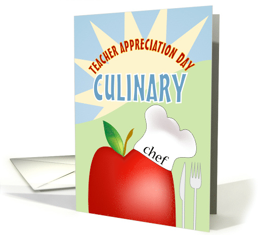 Culinary Apple Happy Teacher Appreciation Day card (1040853)