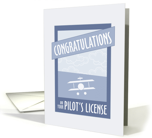 Clear for Take Off Congratulations on Your Pilot's License card