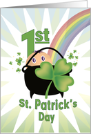 Shamrocks and Rainbows First St. Patrick’s Day card