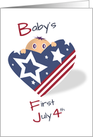 Heart of Stars and Stripes First July 4th card