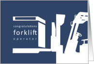Forklift Operator Congratulations card