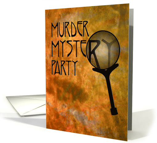 Magnifying Glass Murder Mystery Themed Party Invitation card (1107804)