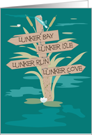 Lunker Waterway Sign Congratulations card