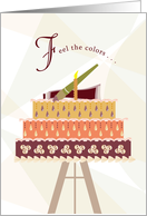 Feel the Colors Cake Artist Happy Birthday card