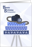 Camera and Film Photographer Happy Birthday card