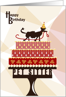Dog Pet Sitter Happy Birthday card