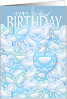 Diamond Hearts April Birthday card