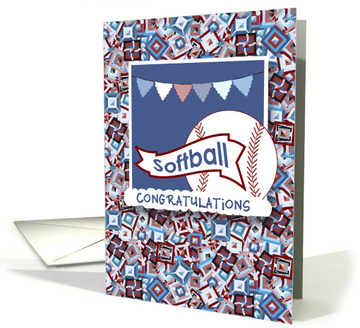 Pennants Made Softball Team Congratulations card (1215372)